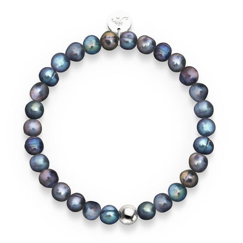 Bracelet holographique | Argent sterling 925 | Perles d'eau douce